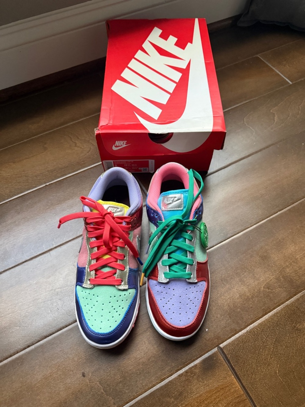 Authentic Nike Dunks' Multicolor Low-Top Sneakers - Stylish Casual Shoes